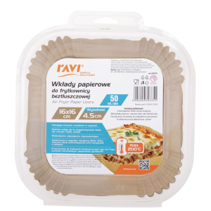 Wkłady do frytkownicy beztłuszczowej 16x16cm Air Fryer RAVI